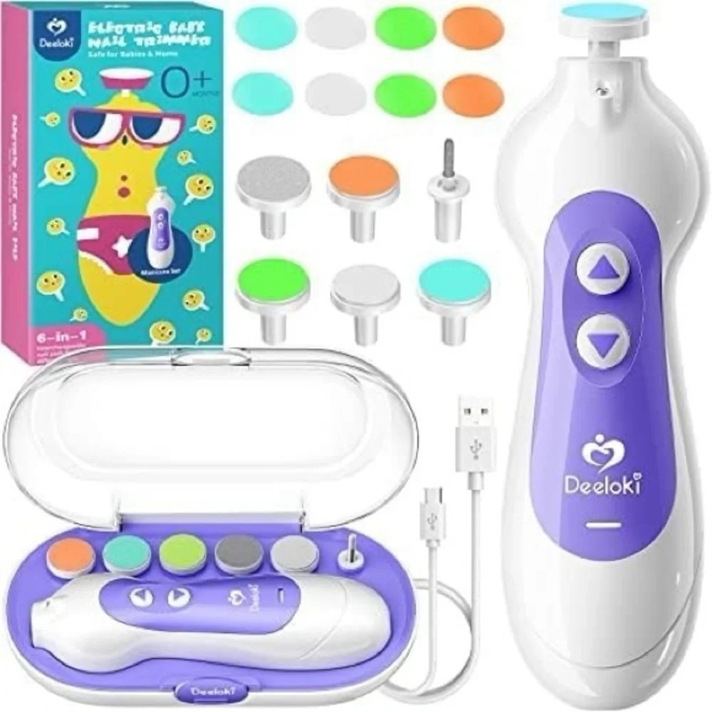 New Electric Rechargeable Baby Nail Trimmer Safe for Newborn